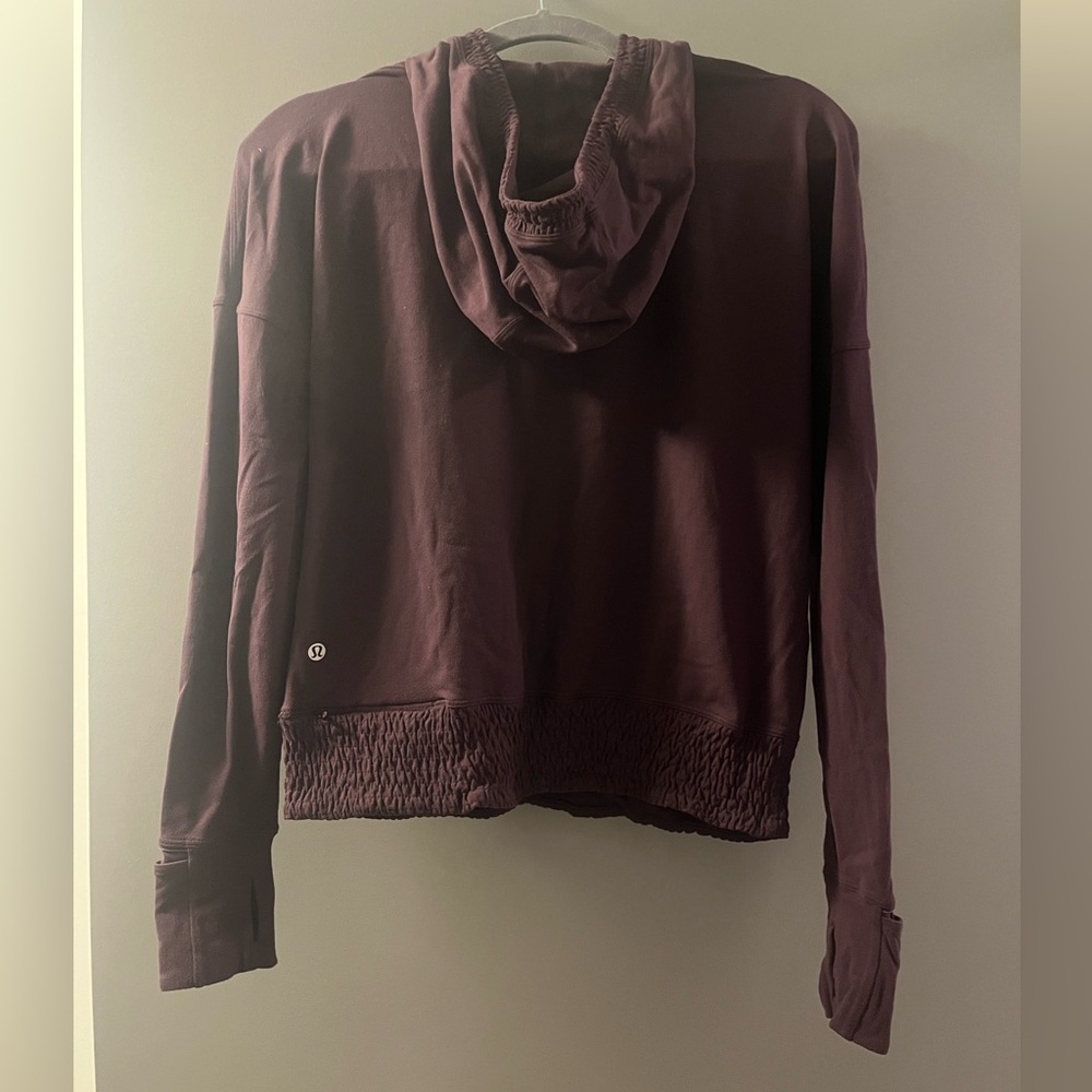 Lululemon Nulu Ruched eggplant purple hoodie size 6